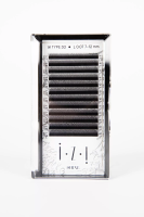 Ресницы черные elSHINE IZI пучки 2D YY, отд.длины, 12 лент